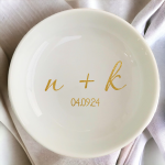 Wedding Engagement Gifts, Personalized Ring Dish, Wedding Ring Dish, Gifts for Couple, Gift for Groom, Gift for Bride, Customized Ring Holder 2