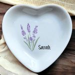 Personalized Flower Ring Dish,Bridesmaid or Best Friend Gift,Wedding Ring Dish, Customized Jewelry Dish, Birthday Gift for Her, Gift For Sister 3