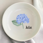 Personalized Flower Ring Dish,Bridesmaid or Best Friend Gift,Wedding Ring Dish, Customized Jewelry Dish, Birthday Gift for Her, Gift For Sister 3