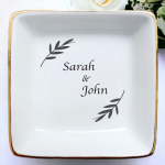 Personalized Wedding Gift, Jewelry Dish, Customized Ring Dish, Wedding Gift, Personalized Gift, Gift For Bride And Groom, Engagement Gift