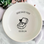 She Said Yes Ring Dish, Personalized Bridesmaid Gifts, Bridesmaid Jewelry Box, Personalized Ring Dish, Personalized Jewelry Dish, Proposed Gift 3